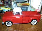 Vintage Tonka Red and White Pickup Single head light 1967 restored