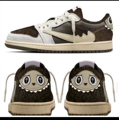 Jordan 1 Low Cold Sins Jack The Ripper Customs Mocha Sneakers - Mens 11.5