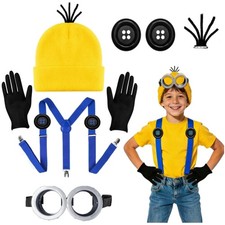 Bequemes Cosplay Kostümset mit Mütze, Brille und Handschuhen - Universelle Größe