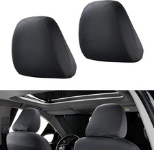 2 PCS Car Seat Headrest Cover, 9" x 10.6" Knitted Stretch Breathable Fully Surro