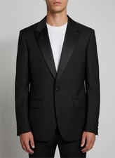 AllSaints Tisbury Peak Lapel Black Blazer Jacket Size 40 R RETAIL 459 906