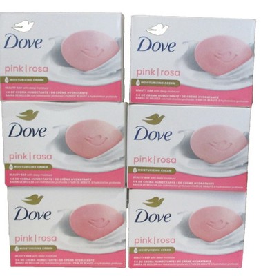 Dove Pink Rosa Soap Bar Moisturizing Cream Beauty Soap  Bar 3.75oz x  12 Pack