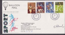 1980 SPORT BALOON MAIL, RM COVER - BUREAU H/S SIGNED AERONAUT IAN MCDONNELL