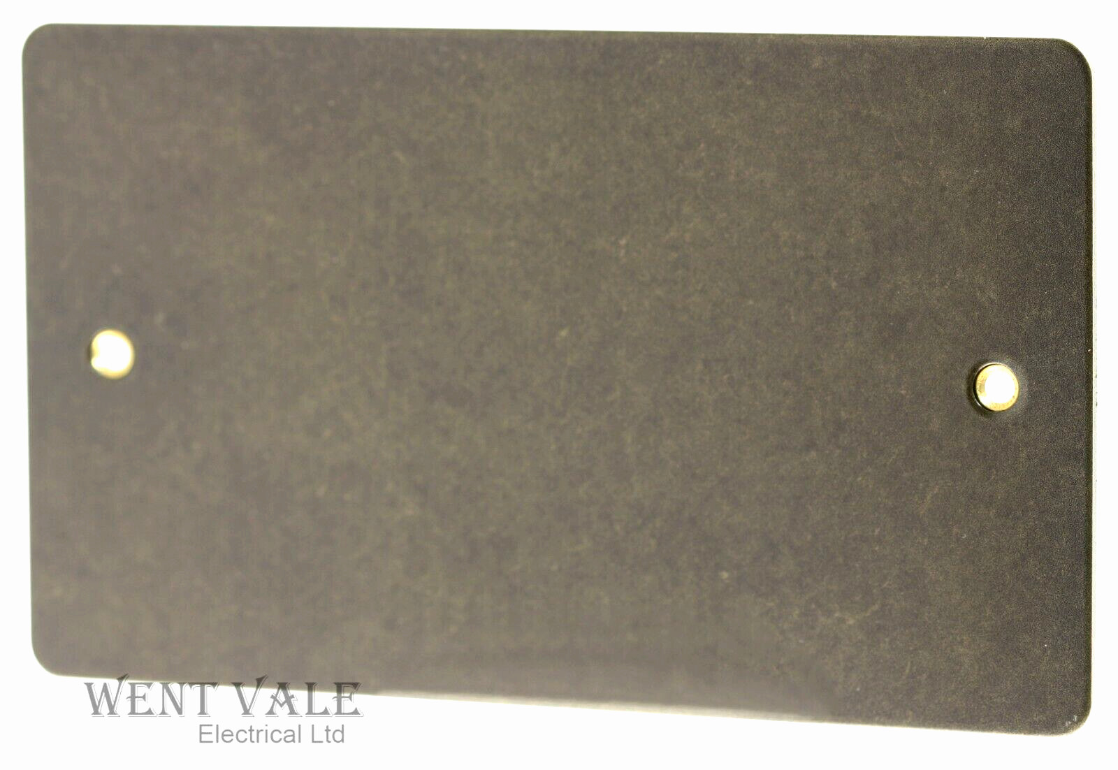 MK Edge Range - K14329 ABR - Two Gang Blank Plate in Antique Bronze Finish