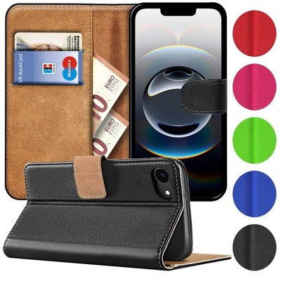 Book Case für iPhone 17e / 16e Hülle Flip Cover Handy Tasche Schutz Klapp Hülle