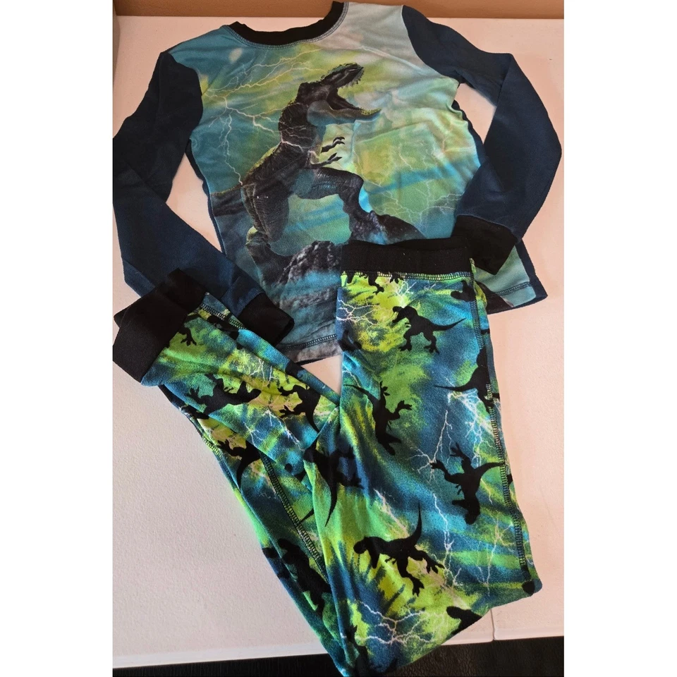Lote de pijamas para niños talla 12 - Pijamas Dino Lightning & Gamer Level Up - Cuddl Duds Foto 3 de 4