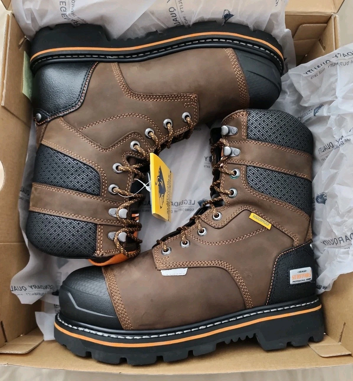Herman Survivors Professional Series Men’s DOZIER Steel Toe Work Boots Size 8.5