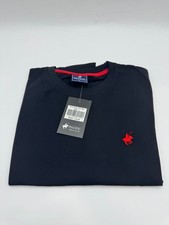 PACIFIC POLO CLUB BLACK SOLID CREWNECK T-SHIRT - SIZE: MEN L - BLACK