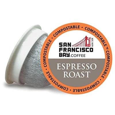 LOOSE SF Bay Arabica Espresso Coffee Pods -  72 Count Compostable K Cup