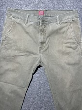 Levis XX Chino Pants Men  s 34x30 Standard Taper Stretch Classic Fit Green Denim