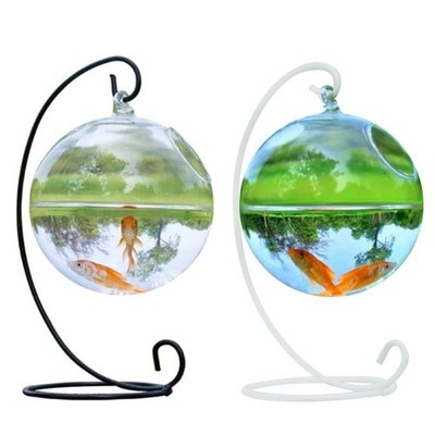 Klar Rund Transparent Kugel Glas Handarbeit Fisch für Aquarium für Kreative Vase