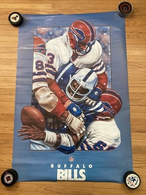 Buffalo Bills Vintage Poster - 1984 Theme Art by Brown - 24  x 36  RARE