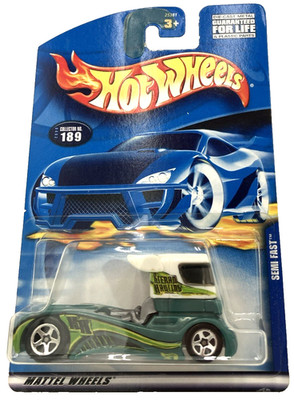 Hot Wheels Semi-Fast Mainline Collector 189 White Green Chrome Vintage 2000