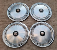 1977 Cadillac Hubcaps Wheelcovers 4 Oem Used 15 P03517185 H2026 Nice Shape