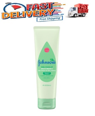 Johnson's Creamy Oil Moisturizing Baby Body Lotion, 8 fl. oz
