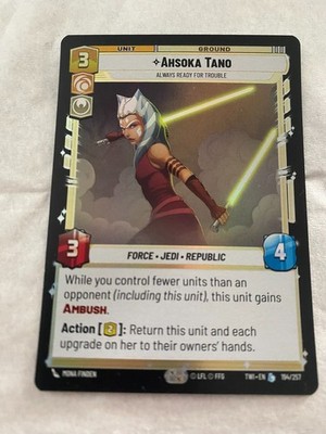 STAR WARS UNLIMITED TWI AHSOKA TANO Legendary Foil NM GLOBAL SHIPPING