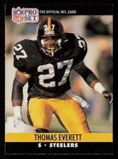 Thomas Everett 1990 Pro Set #622 Pittsburgh Steelers