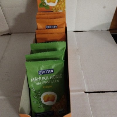 10x Manukahonig Halspastillen Hoyer, 5x Manuka Zirtronenmelisse + 5x Man.-Kräute