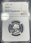 1956 Silver Proof Washington Quarter NGC Graded PF67* Star