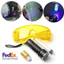 Car A/C Cooling System Test Kit UV Leak Detector Oil w/ Tester Light Glasses USA