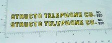 Structo Telephone Truck Replacement Sticker Pair ST-088