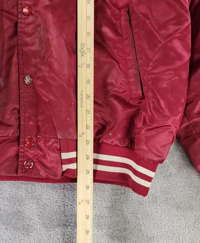 Oklahoma Sooners Jacket Mens XL Red Snap Long Sleeve OU Logo Bomber Vintage USA - Picture 7 of 15
