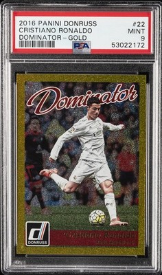 2016 PANINI DONRUSS DOMINATOR GOLD #22 CRISTIANO RONALDO PSA 9
