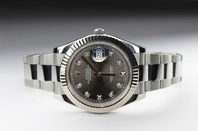 Rolex Datejust II 116334 41mm Diamond Markers Oysterflex Band - Box and Papers