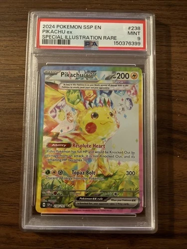 Pokémon SSP EN Pikachu EX 238/191 Special Illustration Rare Surging Sparks PSA 9
