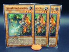 Yugioh Playset 3x Arkaner Bogenschütze des Waldes DR2 DE141/ Common/ Deutsch