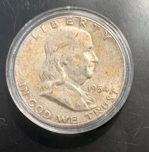 🔥 1954 Frankiln Half Dollar 90% Silver CoinSnap analysis is Fine to AU🔥