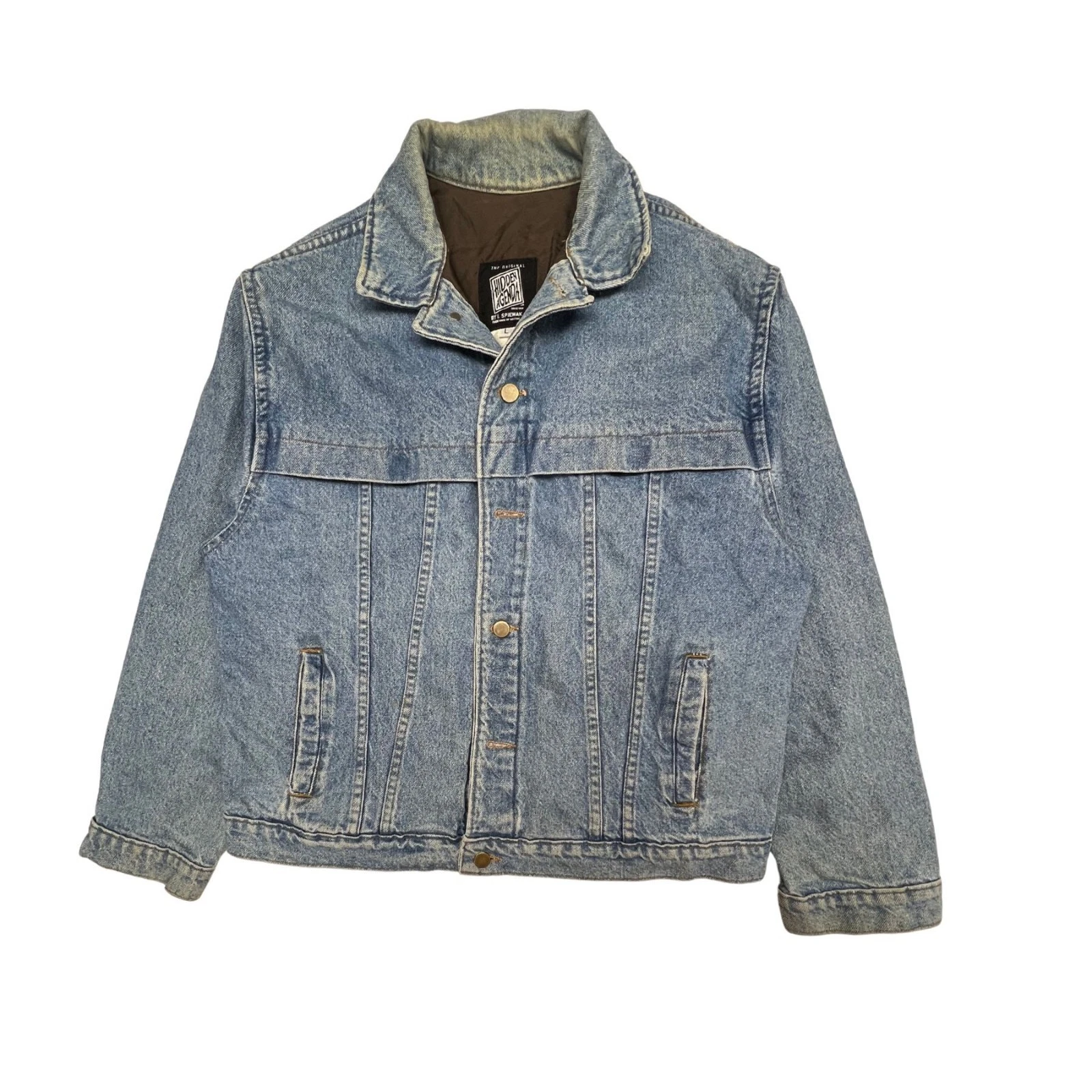 Hidden Agenda Denim Jacket Classic Blue Jean Jacket Men’s Large