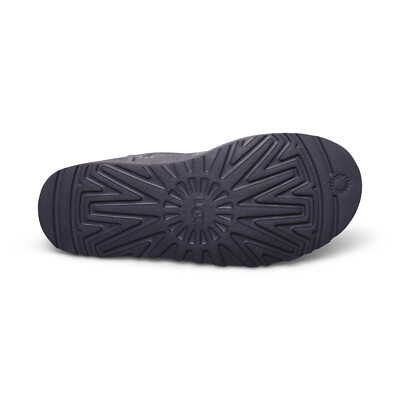 UGG 1158323CHE 関税送料込 UGG X TELFAR FLEECE MINI HEATHER GREY PRINT LOGO MEN'S BOOTS