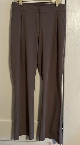 Calvin Klein Hose Damen M taupe beige weites Bein leichte Hose Karriere