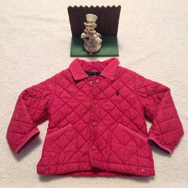 Ralph Lauren Toddler Puffer Down Jacket Girls Hooded Coat Pink 12 24