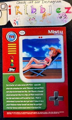 Misty TV3 NM Ultra Rare Textured Holo Bikini Art Blue Label Topps
