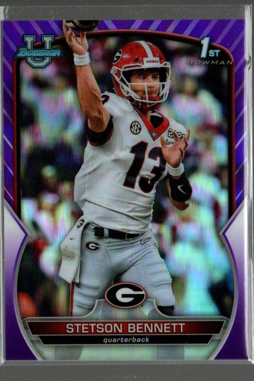 2022 Bowman Chrome University Purple Refractors #39 Stetson Bennett /399