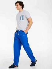 Peter Alexander Men's Royal Blue Solid Long Cotton Classic Pyjama Pants Size XL