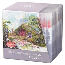 Kuretake Brush Pen water-based ZIG Clean color 120 color set RB-6000AT japan