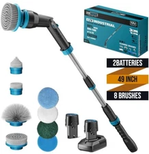 Electric Spin Scrubber,1200RPM Cordless Shower Scrubber, 2 Batteries