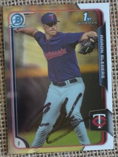 Minnesota Twins AARON SLEGERS autographed 2015 Bowman Chrome