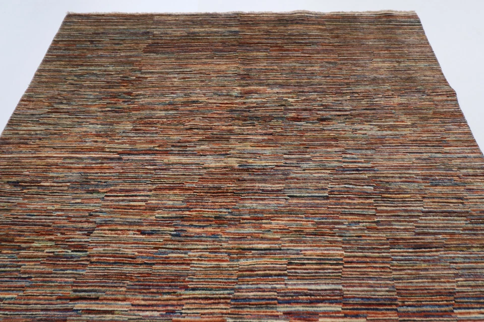 7 x 10 ft Multicolor Gabbeh Afghan Hand Knotted Wool Area living room Rug - Image 4 of 4