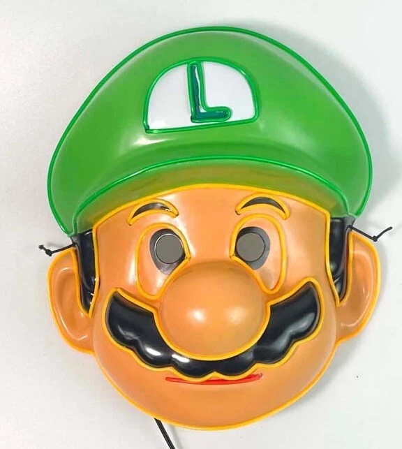 Super Mario Masque Luigi Led Cosplay Déguisement Lumineux Carnaval Halloween - Photo 4/4