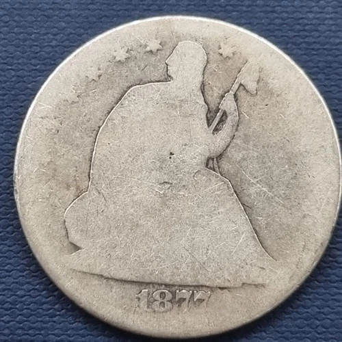 1877 CC Seated Liberty Half Dollar 50c Circulated #54336