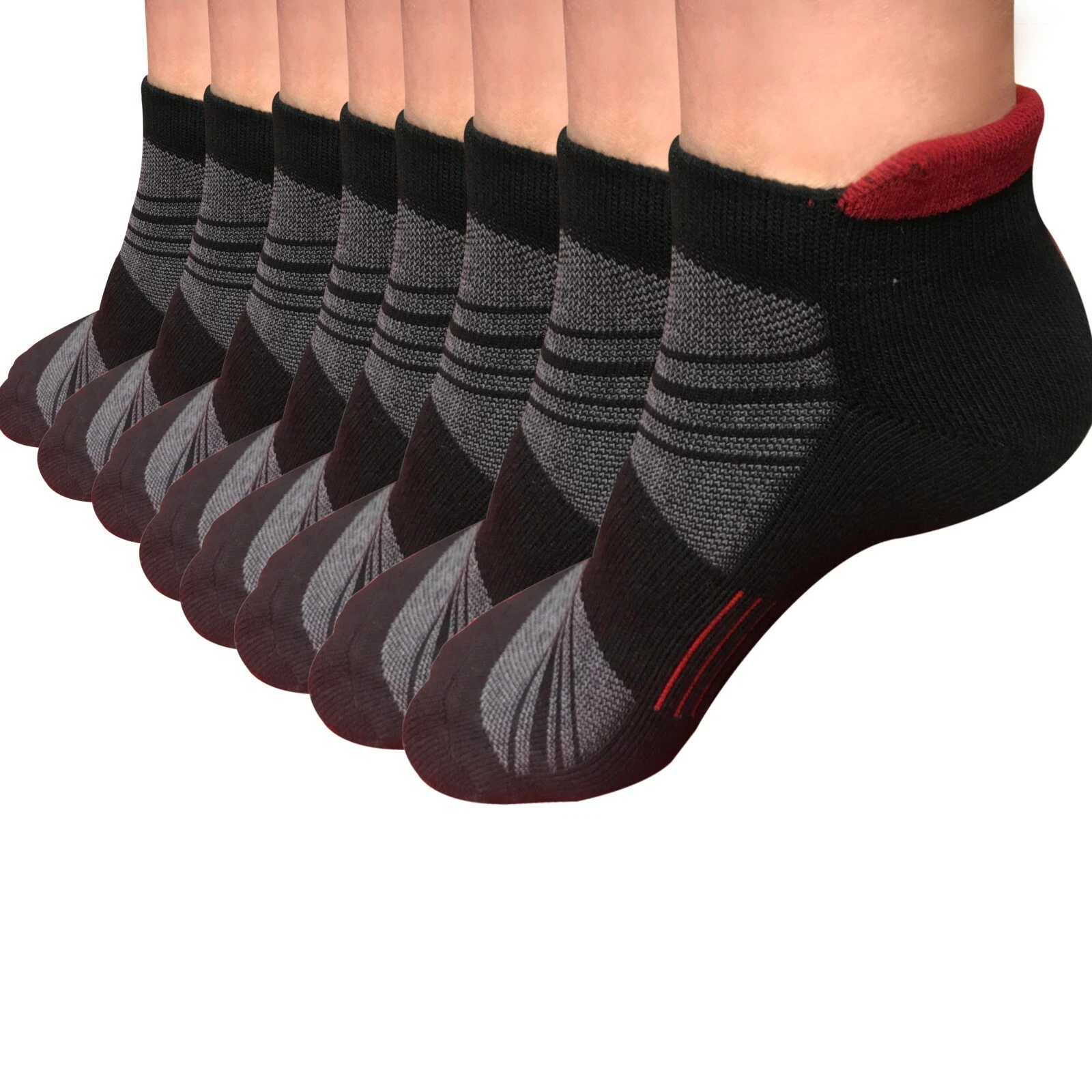 8pair Mens Low Cut Ankle Cotton Solid Athletic Cushion Sport Running Socks 6-12
Opens in a new windo