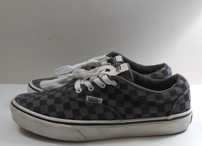 grey checkered vans with laces