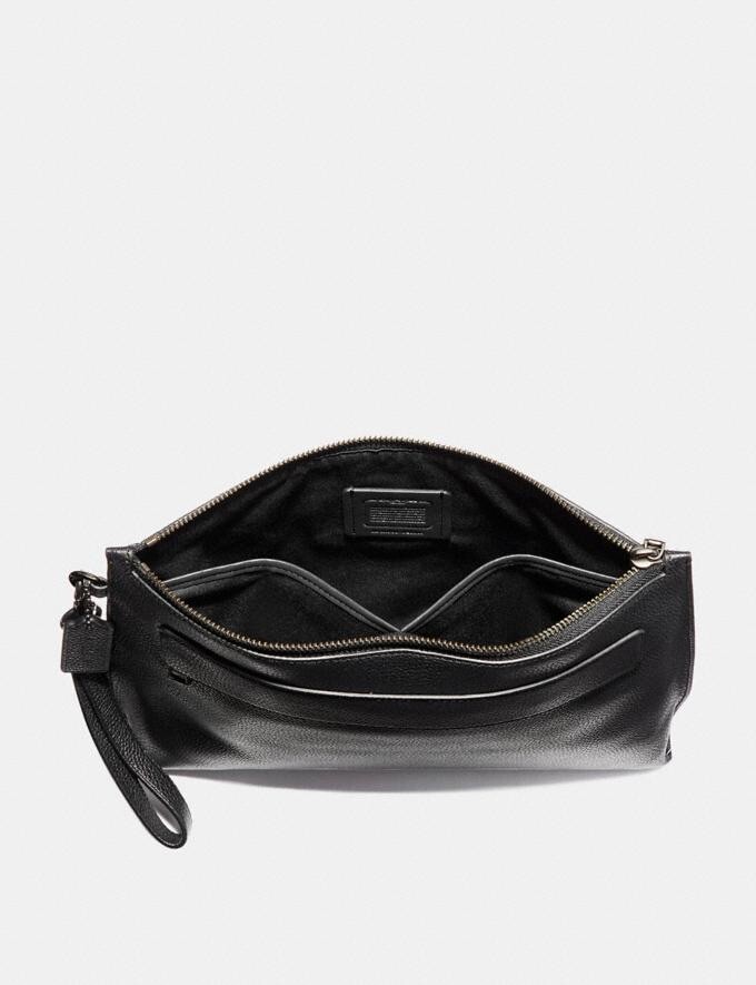 Coach F28614 Carryall Leather Pouch - Black for sale online | eBay
