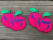 Iron On Apple Patches Embroidery Applique Lot of 2 Patches For Clothes Crafts