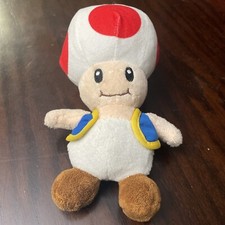 Nintendo Super Mario 8" Plush Toad Stuffed Dolls EUC No tag