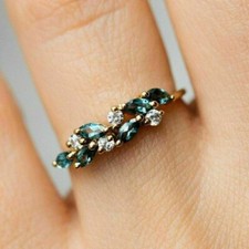 2Ct Marquise Lab-Created Blue Topaz Halo Engagement Ring 14K Yellow Gold Plated